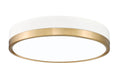 Algar Matte White Modern Gold LED 16 Inch Flushmount Z-Lite 1006F16-MW-MGLD-LED | theLightShop