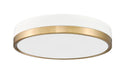 Algar Matte White Modern Gold LED 16 Inch Flushmount Z-Lite 1006F16-MW-MGLD-LED | theLightShop