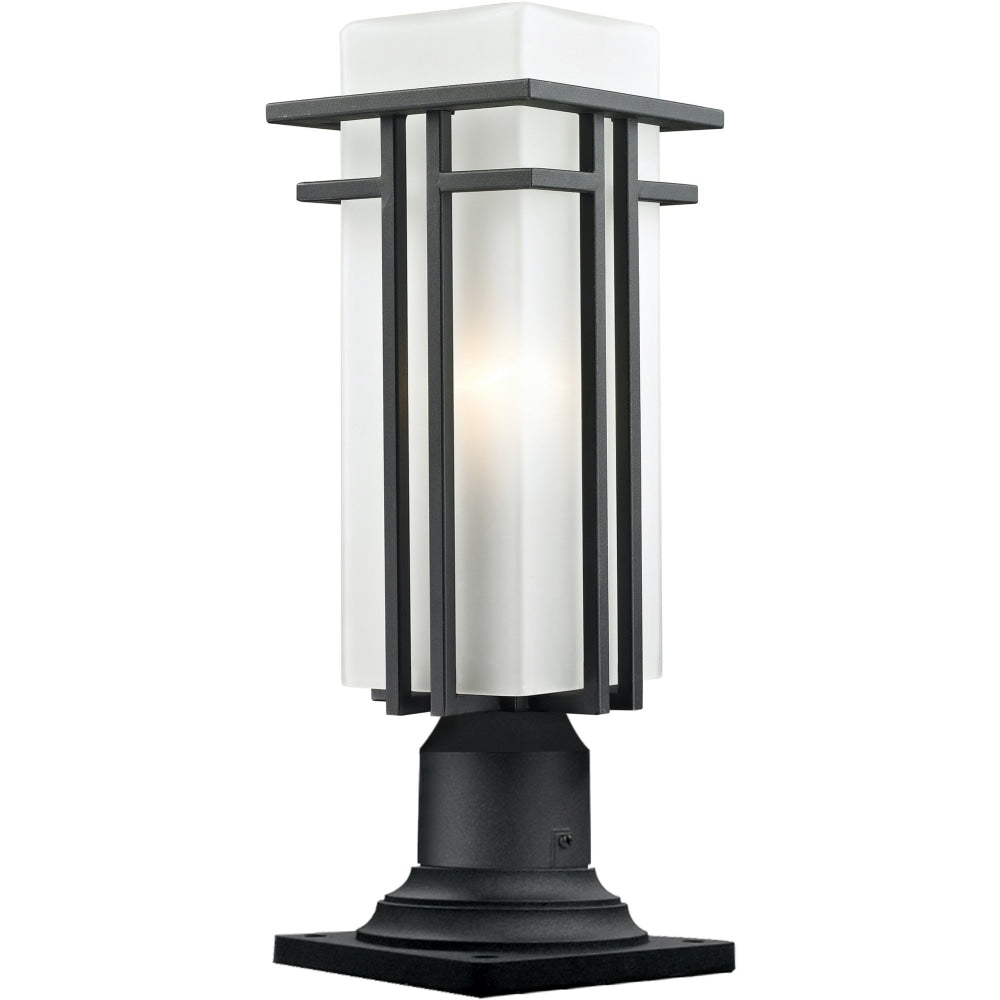 Abbey Black Outdoor Pier Mounted Fixture | theLightShop
