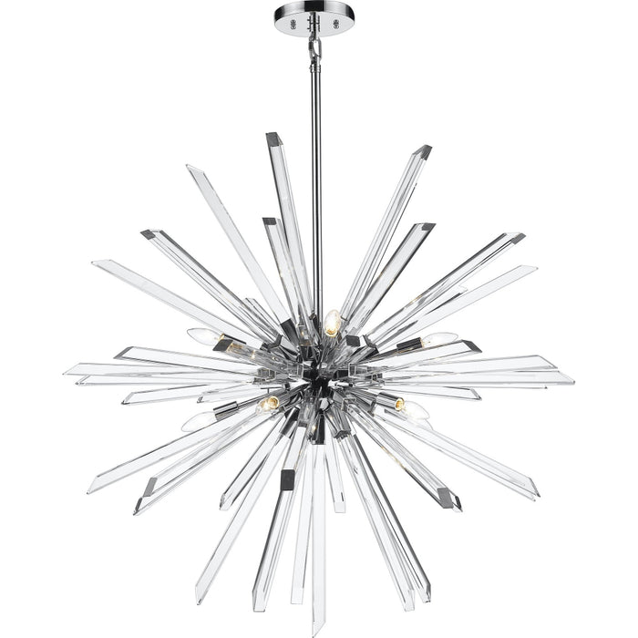 Burst Chrome Chandelier - Chandeliers