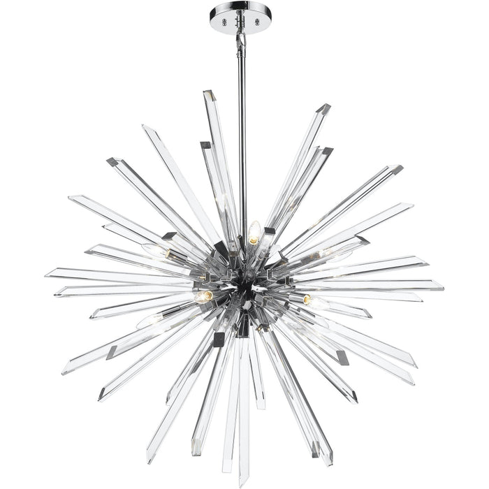 Burst Chrome Chandelier - Chandeliers