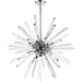 Burst Chrome Chandelier - Chandeliers