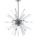 Burst Chrome Chandelier - Chandeliers