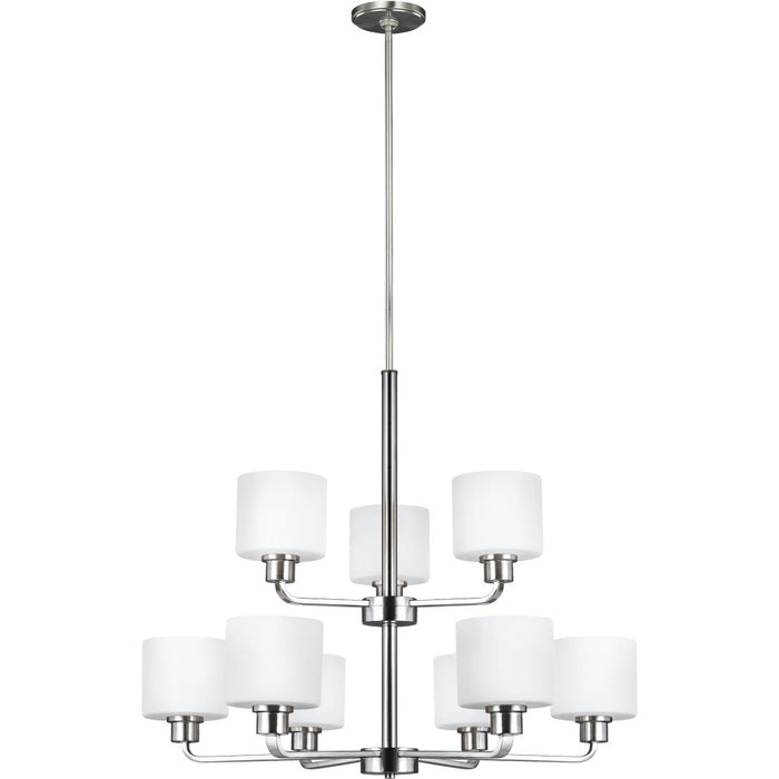 Canfield Brushed Nickel LED Chandelier - Chandeliers