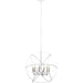 Cavallo Hammered White Brushed Nickel Chandelier - Chandeliers