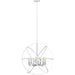 Cavallo Hammered White Brushed Nickel Chandelier - Chandeliers