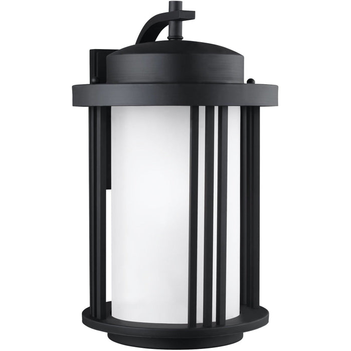 Crowell Black LED Outdoor Wall Lantern - Outdoor Wall Sconce