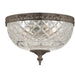Crystorama 2 Light English Bronze Crystal Ceiling Mount - Ceiling Mount