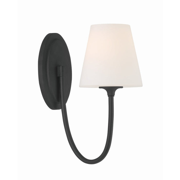Crystorama Juno Black Forged 1 Light Wall Sconce JUN-10321-BF - Wall Sconces