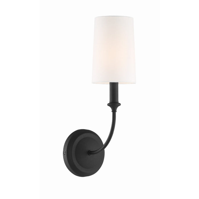 Crystorama Sylvan Black Forged 1 Light Wall Sconce 2241-BF - Wall Sconces