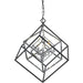 Euclid Chrome Matte Black Chandelier - Chandeliers