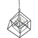 Euclid Chrome Matte Black Chandelier - Chandeliers