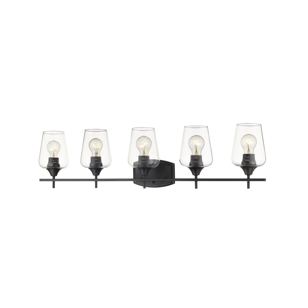 Joliet Matte Black 5 Light Vanity | theLightShop