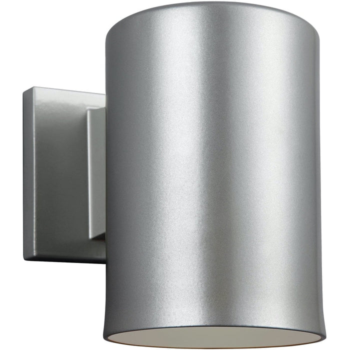 Outdoor Cylinders Painted Brushed Nickel Outdoor Wall Lantern - Outdoor Wall Sconce