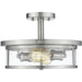 Savannah Brushed Nickel Semi-Flushmount | theLightShop