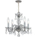 Traditional Crystal 4 Light Clear Spectra Crystal Polished Chrome Mini Chandelier - Chandeliers