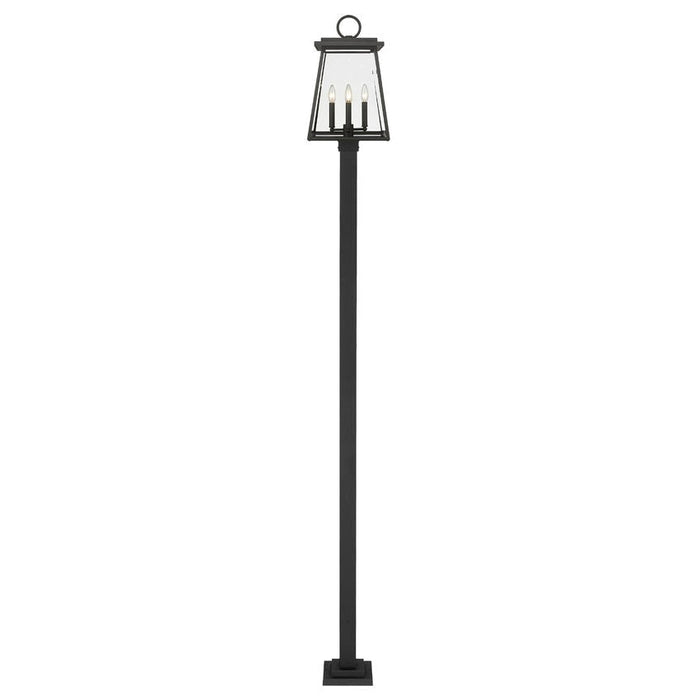 Z-Lite Broughton Black 4 Light Outdoor Post Mounted Fixture 521PHBS-536P-BK | theLightShop