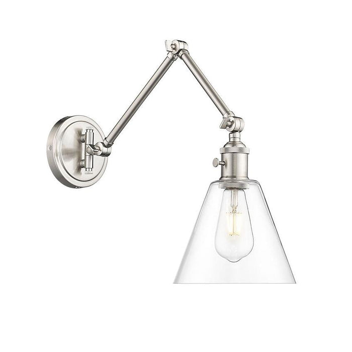 Z-Lite Gayson Swing-Arm Wall Lamp Brushed Nickel 1 Light 348S-BN | theLightShop