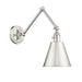 Z-Lite Gayson Swing-Arm Wall Lamp Brushed Nickel 1 Light 349S-BN | theLightShop