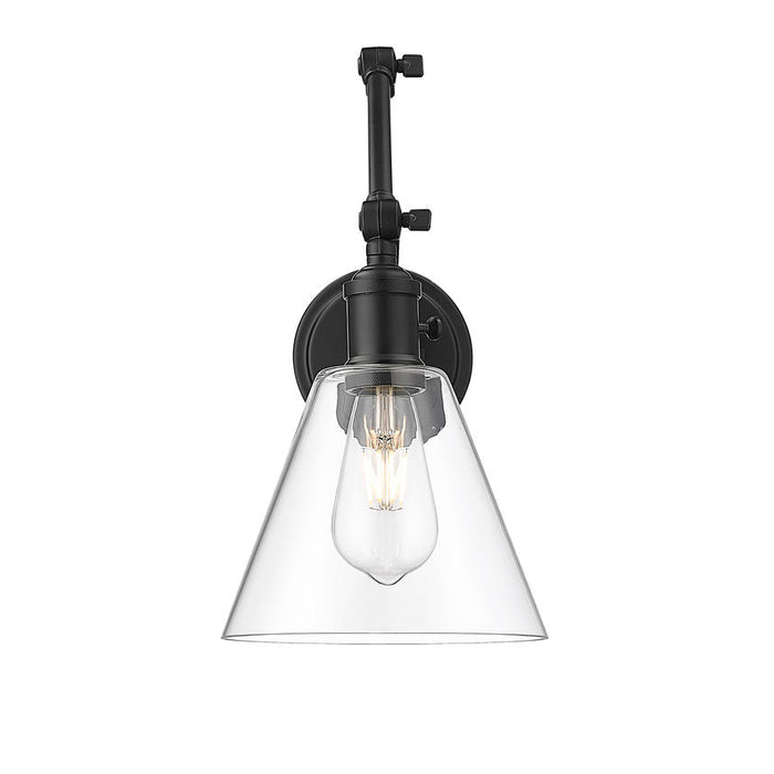 Z-Lite Gayson Swing-Arm Wall Lamp Matte Black 1 Light 348S-MB | theLightShop