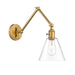 Z-Lite Gayson Swing-Arm Wall Lamp Rubbed Brass 1 Light 348S-RB | theLightShop