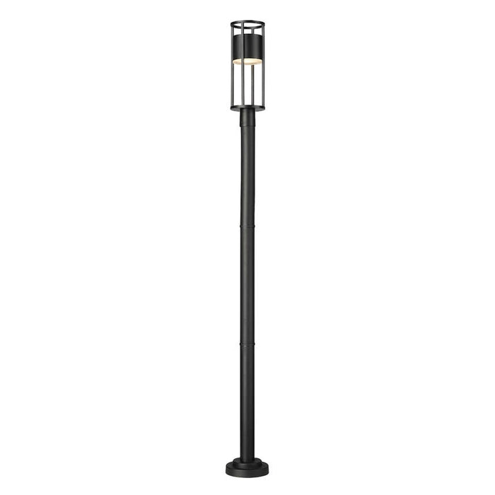Z-Lite Luca Black LED 1 Light Outdoor Post Mounted Fixture 517PHM-567P-BK-LED | theLightShop