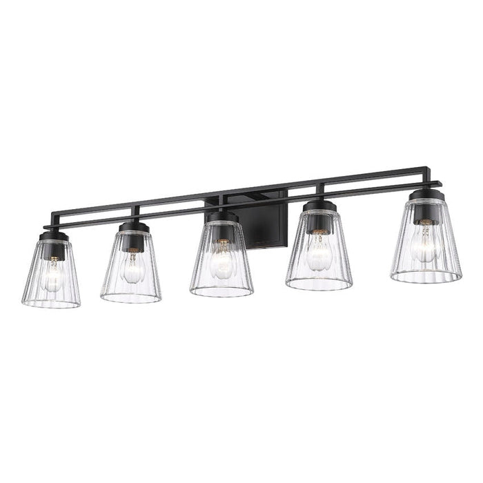 Z-Lite Lyna Matte Black 5 Light Vanity 823-5V-MB | theLightShop