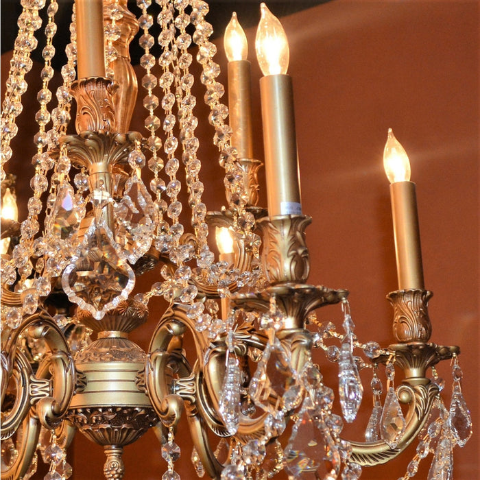 Windsor French Gold Clear Crystal 9 Light Chandelier - Chandeliers