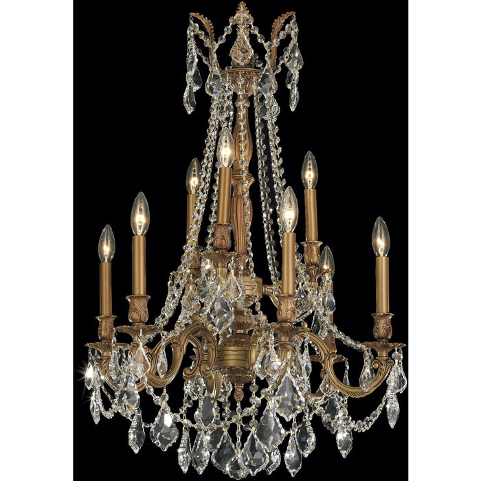 Windsor French Gold Clear Crystal 9 Light Chandelier - Chandeliers